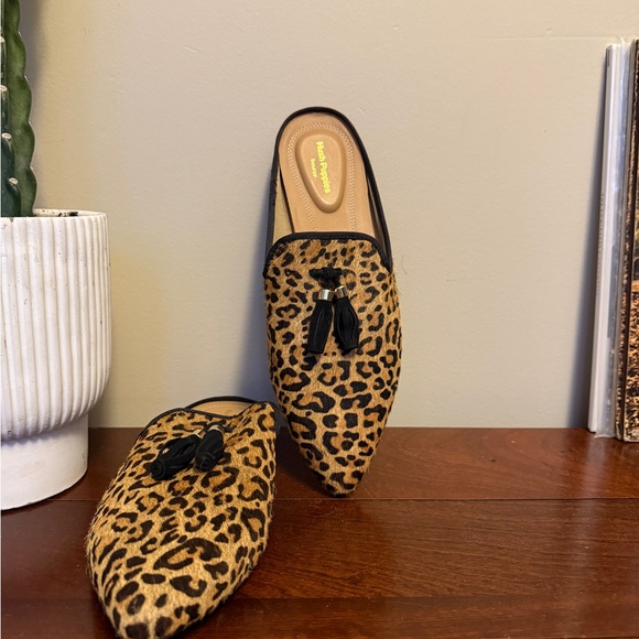 Hush Puppies Leopard Print Flats with Black Tassels - Picture 4 of 10